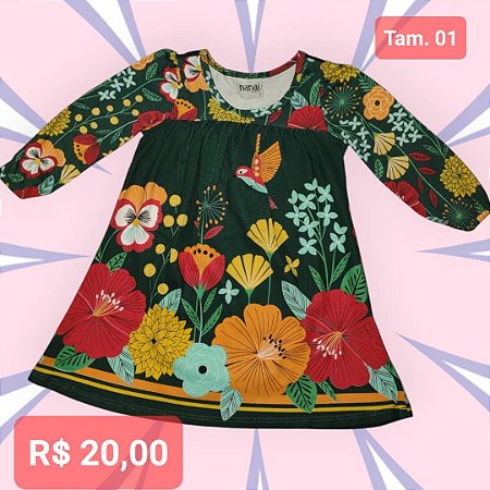 Blusa Infantil Manga Longa Feminina Tamanho 1