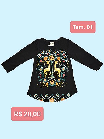 Blusa Infantil Manga Longa - Tamanho 1