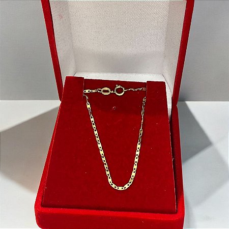 Cordão Piastrine em Ouro 18k 50cm