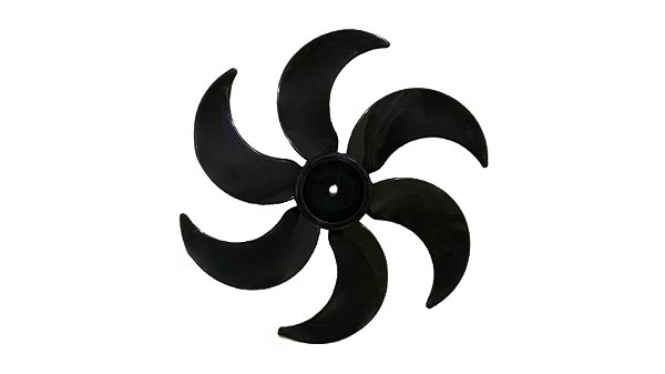 Hélice 6 Pás Para Ventilador Dômina 50cm Furo 12mm Preto