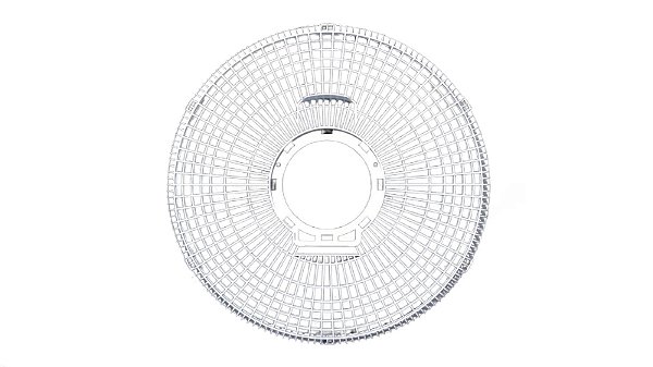 Grade Traseira Fechada Reta Ventilador Mondial 30cm V-30 Br