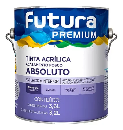 Futura Tinta Acrílica Absoluto Premium 3,600L