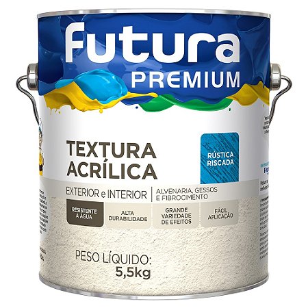 Futura Textura Rústica Riscada Grafiato Branca 5,5kg
