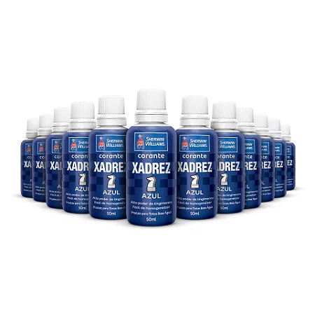 Xadrez Corante Líquido KIT Azul 12 unid