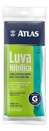 Atlas Luva Nitrílica Forrada Tam. G