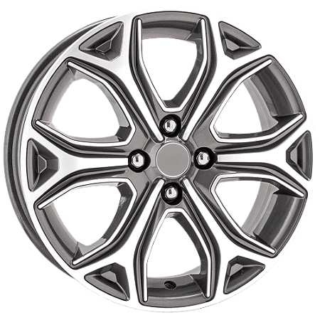 Roda Fiat Strada Volcano S29 Aro 15 4x98 Grafite Fosco Diamantado