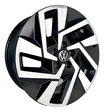 Roda VW Nova T-cross S56 Aro 17 5x100 Preto Diamantado