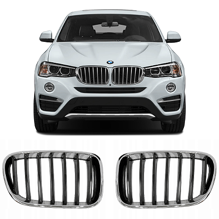 Grade Cromada Parachoque Dianteiro Bmw X3 2015 2016 2017