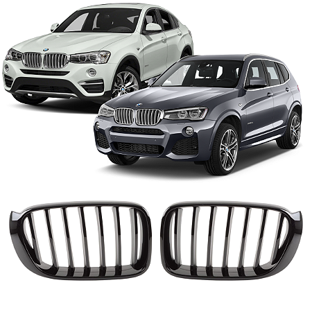 Grade Parachoque Dianteiro Black Piano Bmw X3 X4 2014 2018