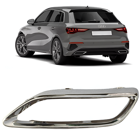 Friso Ponteira Escapamento Cromado Audi A3 2021 23 2024 Le