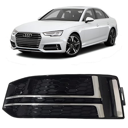 Grade Moldura Farol Milha Audi A4 S Line 2017 2018 Motorista