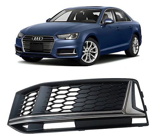 Grade Moldura Farol Milha Audi A4 S Line 2016 2018 Motorista