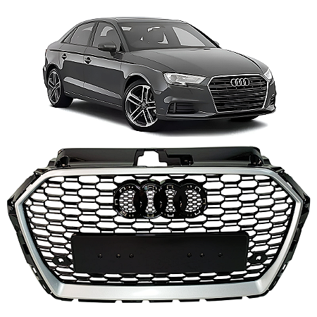 Grade Frontal Prateada Audi Rs3 Para Audi A3 2017 2018 2019 2020 2021 MR598985