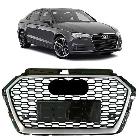 Grade Frontal Prateada Audi Rs3 Para Audi A3 2017 2018 2019 2020 2021