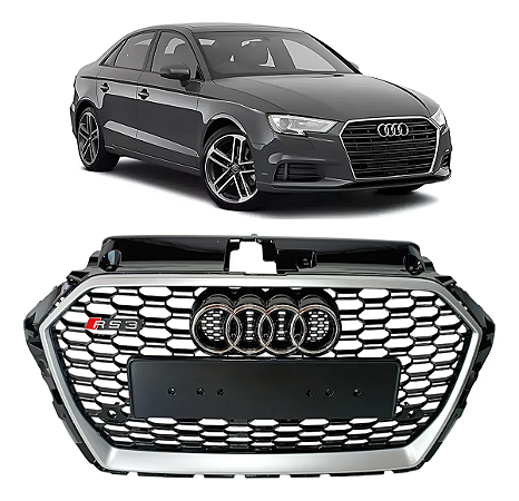 Grade Frontal Prateada Audi Rs3 Para Audi A3 2017 2018 2019 2020 2021 MR598985