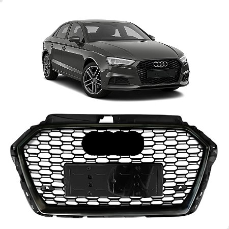 Grade Central Colmeia Black Piano Audi A3 2017 2018 19 2021