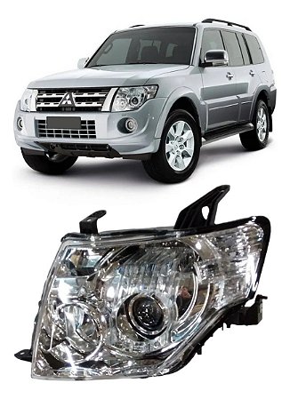 Farol Pajero Full 2008 2009 2010 2011 2012 2013 Para Xenon Esquerdo Motorista