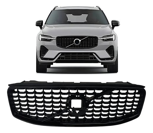 Grade Dianteira Black Piano R-Design Volvo Xc60 2022 2023
