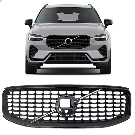 Grade Dianteira Black Piano R-Design Volvo Xc60 2022 2023