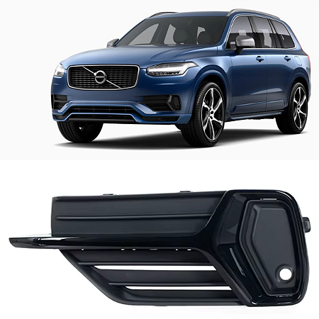 GRADE MOLDURA MILHA BLACK PIANO VOLVO XC90 2018 19 ESQUERDO