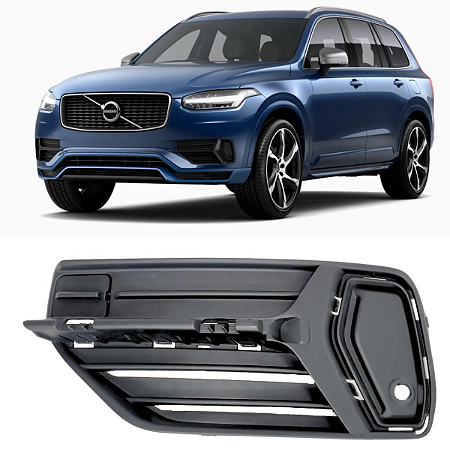 MOLDURA TELA GRADE FAROL MILHA VOLVO XC90 2018 2019 ESQUERDO