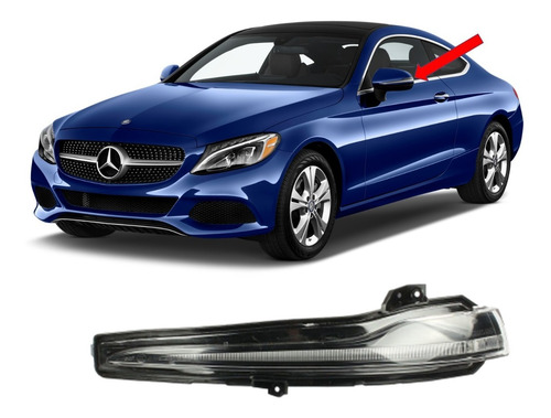 Pisca Seta Retrovisor Mercedes C180 C250 C200 Preto Fume