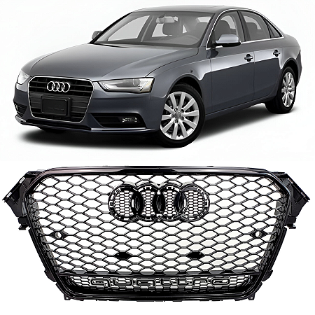 Grade Colmeia Dianteira Cromada RS4 para A4 2013 2014 2016