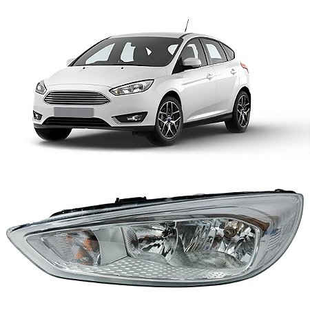 Farol Dianteiro Focus 2016 17 18 2019 Sem Led Lado Motorista Esquerdo Novo