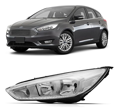 Farol Dianteiro Focus 2016 17 18 2019 Sem Led Lado Motorista Esquerdo Novo