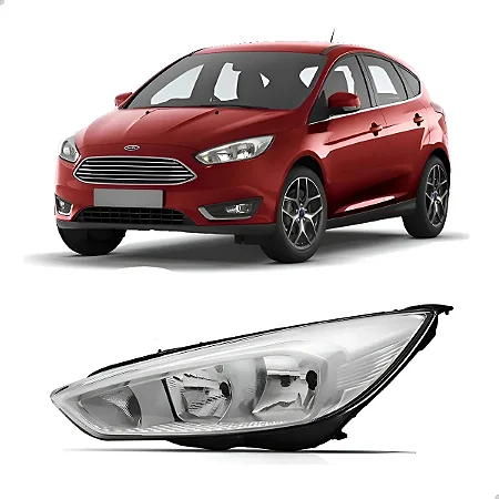 Farol Dianteiro Focus 2016 17 18 2019 Sem Led Lado Motorista Esquerdo Novo