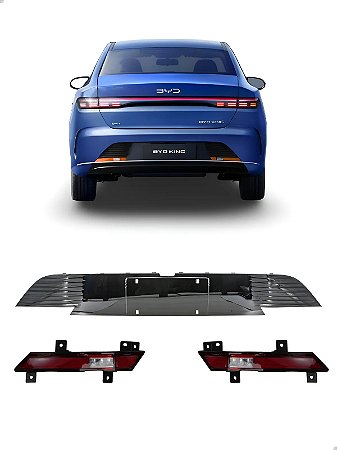 Par Refletor Acabamento Traseiro Spoiler Byd King 2024 2025