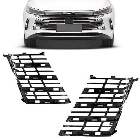 PAR ACABAMENTO GRADE FRONTAL INFERIOR BYD KING 2024 2025 KIT