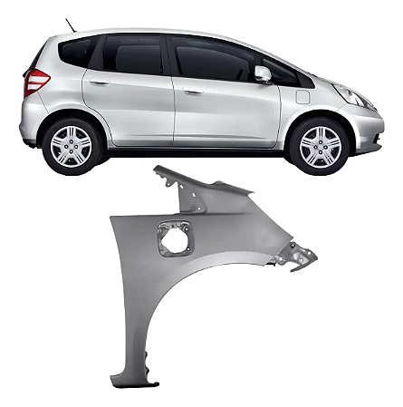 Paralama Dianteiro Honda Fit 2009 2010 2011 Com Furo Direito