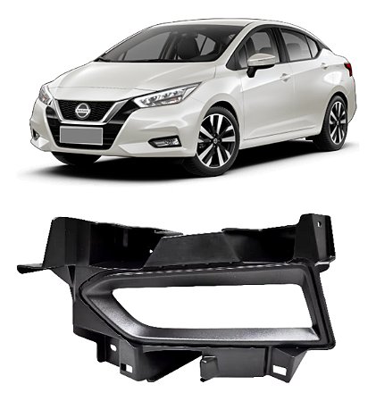 Grade Moldura Milha New Versa 2020 2021 2022 Lado Motorista