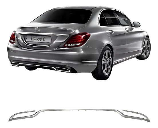 Friso Parchoque Traseiro Mercedes C180 C200 2016 2017 2018