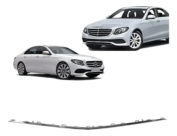Friso Inferior Cromado Dianteiro Mercedes E250 300 2016 2017 2018 2019 2020