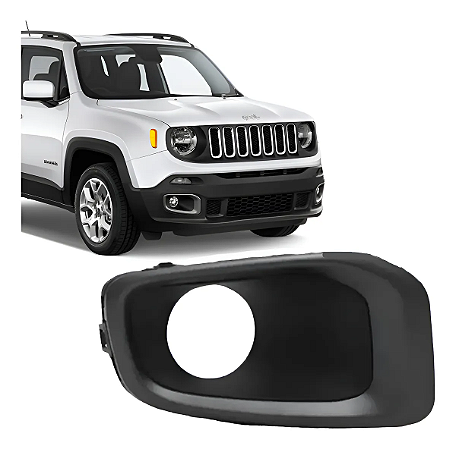 Tela Farol Milha Renegade 2016 2017 2018 Preto Direito Passageiro