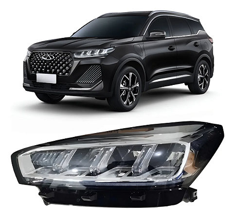 Farol Dianteiro Chery Tiggo 7 Pro Phev 2024 2025 Esquerdo Motorista