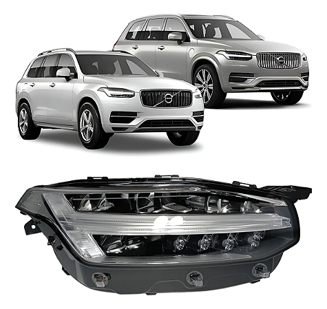 Farol Dianteiro Full Led Volvo Xc90 2016 2017 2018 2019 2020 2021 2022 2023 Direito Passageiro