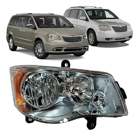 Farol Dianteiro Chrysler Town & Country 2008 2016 Direito Passageiro