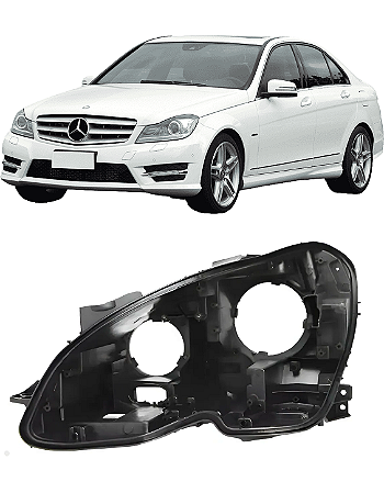 Carcaça Farol Dianteiro Mercedes C180 2011 2012 2013 2014 Esquerdo Motorista