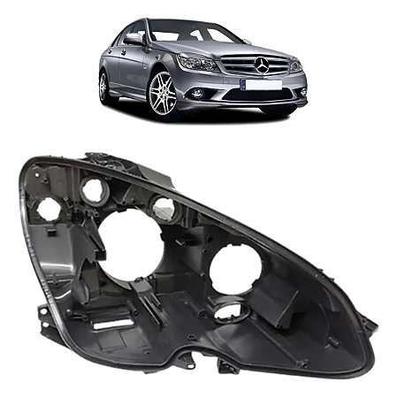 Carcaça Farol Mercedes C200 C180 2007 2009 2010 2011 Direito Passageiro