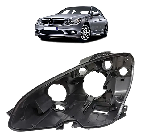 Carcaça Farol Mercedes C200 C180 2007 2009 10 2011 Esquerdo Motorista