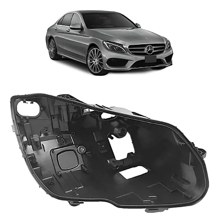 Carcaça Farol Dianteiro Mercedes C250 C300 2015 2016 2018 Direito Passageiro