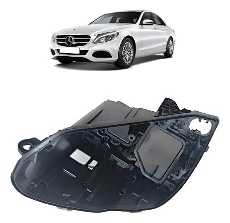 Carcaça Farol Mercedes C180 C200 2015 2016 17 2018 Esquerdo Motorista