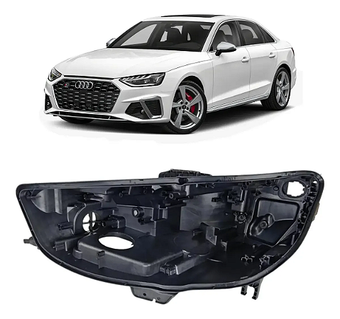 Carcaça Farol Led Audi A4 2020 2021 2022 2023 Esquerdo Motorista