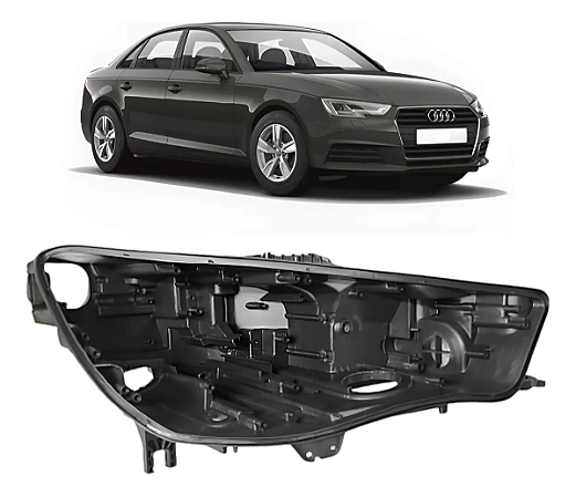 Carcaça Farol Led Audi A4 2016 2017 2018 2019 Direito Passageiro
