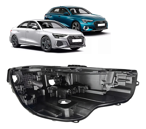 Carcaça Farol Audi A3 2021 2022 2023 2024 Direito Passageiro