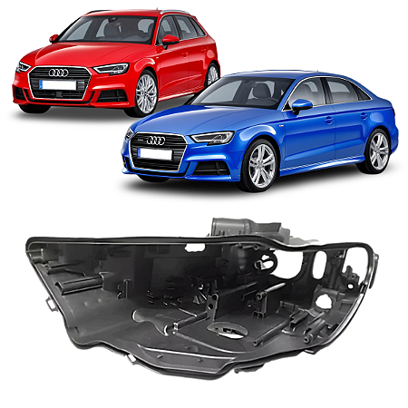 Carcaça Farol Full Led Audi A3 2017 2018 2019 2020 2021 Lado Esquerdo Motorista
