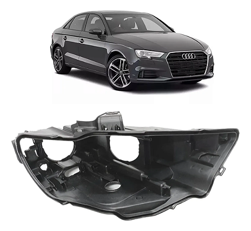 Carcaça Farol Dianteiro Xenon Audi A3 2017 2018 2019 2020 2021 Direito Passageiro